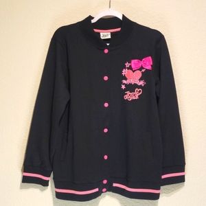 Jo Siwa Baseball Style Black/Pink Jacket Girl Power Bold Brave Beautiful Sz 16